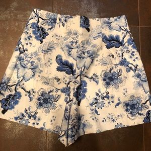 Zara High Waisted Floral Shorts